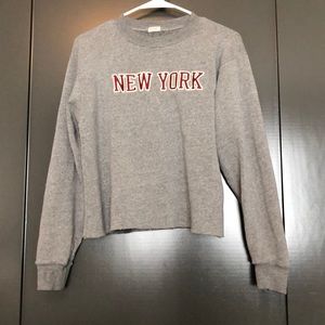 Brandy Melville Cropped Crewneck Sweatshirt